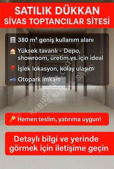 Kabze Emlaktan Toptancılar Sitesinde Satılık 380 M2 Dükkan..!!!!