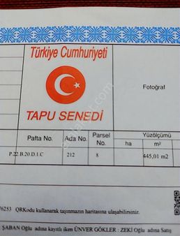 Kaş İkizce De 445m2 Satılık Arsa