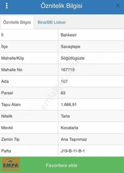 Empa Gayrimenkul'den Savaştepe'de Fırsat Tarla