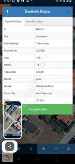Acıpayam Çağdaş Emlak'tan Yukarı Mahallede 373 M2 Arsa Satılık