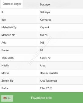Yola Cepe ! Tarla Fiyatına Villa İmarlı Arsa !