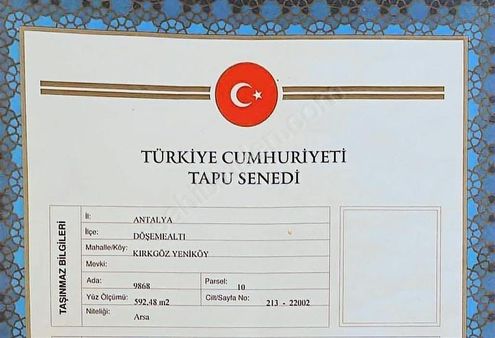 Döşemealtı Kırkgöz Yeniköyde Satılık İmarlı Arsa(emsal 0,60)