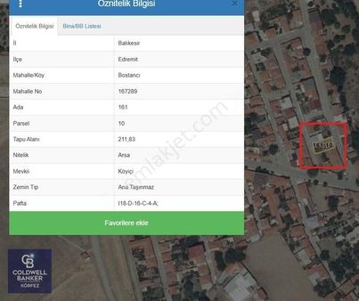 Edremit Bostancıda Satılık Arsa