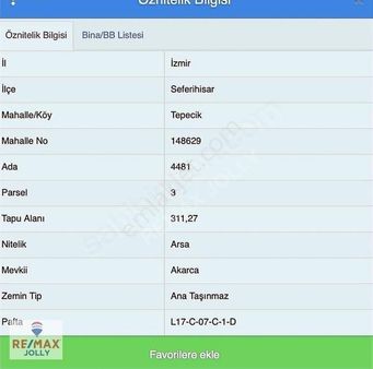 İzmir Seferihisar Tepecik Mahallesinde Villa İmarlı Satılık Arsa