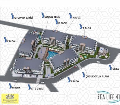 İzmit Plajyolu Sea Lıfe 41 Sitesinde Satılık 2+1 Daire!