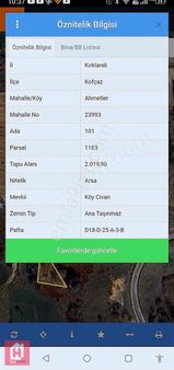 Köy İçinde Müstakil Tek Tapu Satılık Arsa