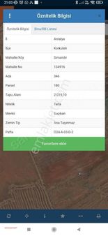 Korkuteli Sımandır Da Satlik Tarla