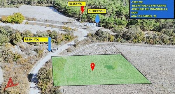 Gölpazarı Büyüksusuz'da Köye Yakın Resmi Yollu Tarla