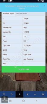 18750m2 Tek Tapu Verimli Tarla Sorguna Yakın Dişli Köyünde