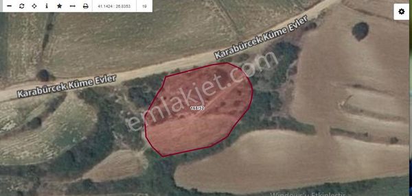 Edirne Uzunköprü Karabürcek Köyü Satılık Tarla , 2,125 M2 Yola Cephe Müstakil