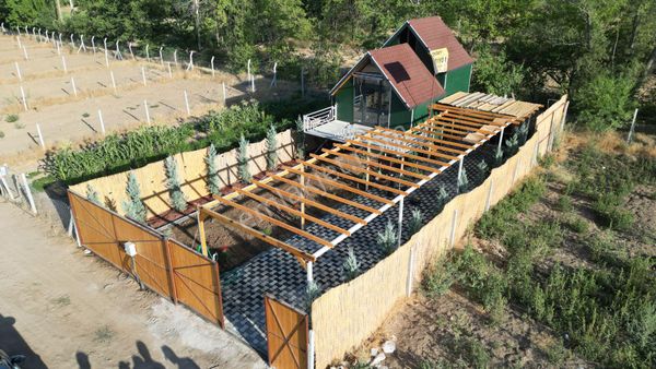 Doğanın İçinde Hazır Yapılı Bungalov Yaşam Alanı Bahçe