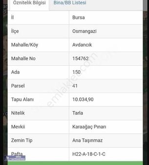 Deha'dan Avdancık Mevkinde Yatırımlık Hobi Bahçeleri