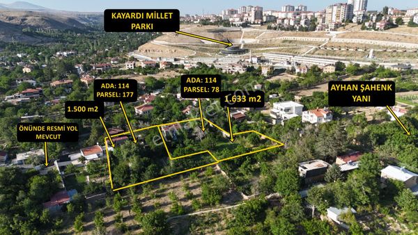 E.gökal Kayaardı 3.133 M2 Evli Bahçe 2 Ayrı Tapu Mükemmel Konum
