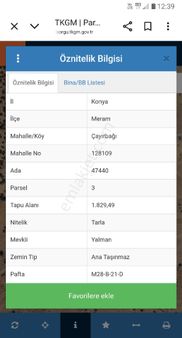 Meram Çayırbağında Satılık Bahçe