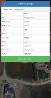 Büyükçekmece Kamiloba Satılık Arsa