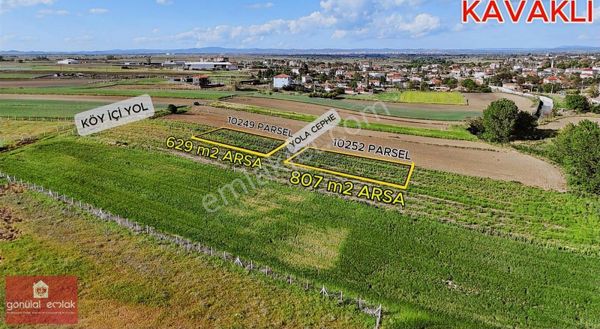 Kırklareli Kavaklı İmarlı 629 + 807 M² Arsa 2 Parselde Satılık