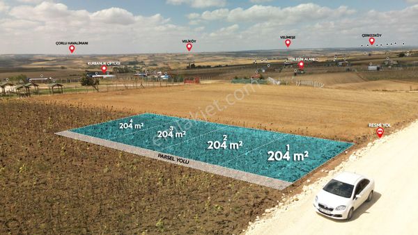 Değirmenköy'de Yerleşim Alanlarına Yakın 204 M² Satılık Tarla