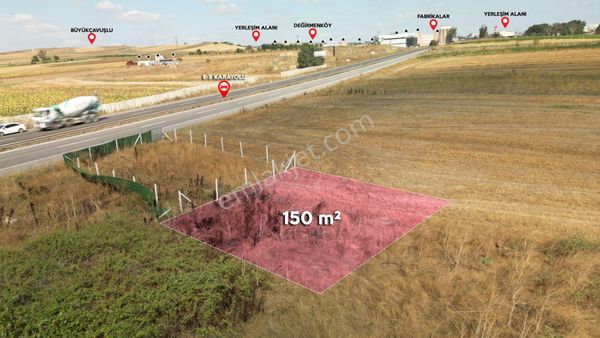 Silivri Değirmenköy'de 150 M² E-5 Karayoluna 2.parsel Satılık Tarla