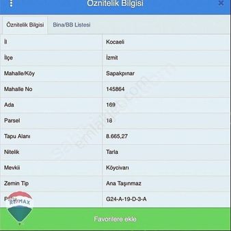 Remax Maviden Sapakpınar Köyünde 2524 M2 Satılık Arsa