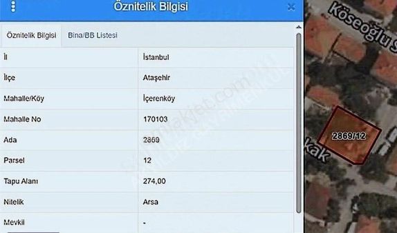 Atasehir De Kose Satılık Arsa