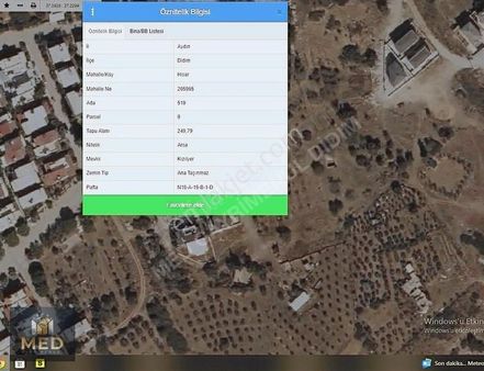 Didimde Denize 1 Km Mesafede 250 M2 Satılık Villa Arsası