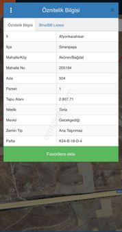 Akören/bağdat 2.867 M2 Satılık Tarla