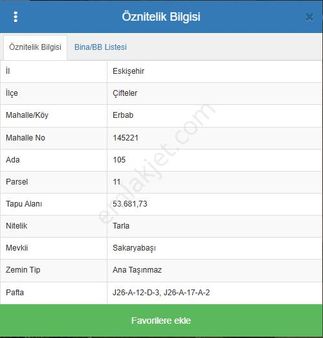Sakaryabaşı Mevkinde Yatırımlık 53dönümlük Büyük Tarla !!!