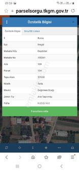 Bursa İnegöl Deydinler Mahallesi Satılık Arsa