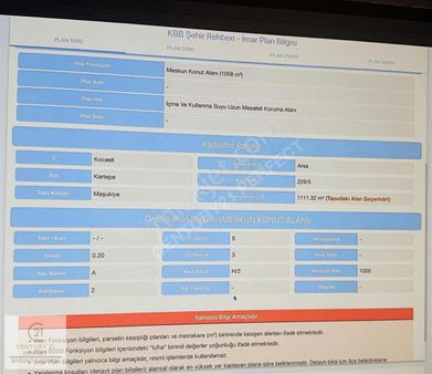 Kartepe Maşukiye Leyla Atakan Caddesi Satılık Konut İmarlı Arsa