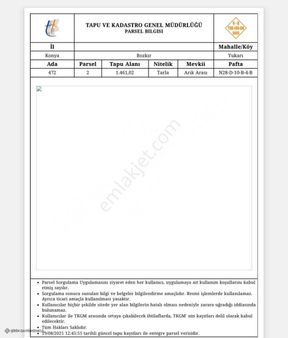 Şirin Gayrimenkülden Bozkır Merkezde Satılık Arsa