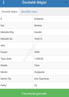 Acil Satılık Tarla