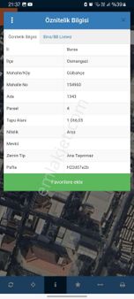 Bursa Osmangazi Gülbahçe Mahllesinde İmarlı Satılık Arsa