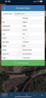 Huzurdan Ergene Yulaflı Satılık Yatırıma Uygun Tarla