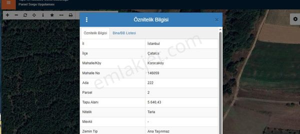 Çatalca Karacaköyde Satılık Tarla , 5,640 M2 Müstakil Asfalt Caddeye Cephe