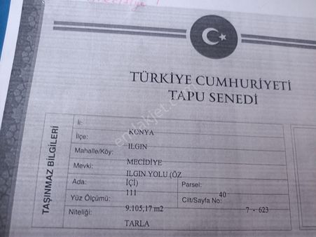 Çavdar Emlak’tan Satılık Konya Ilgın Mecidiye Mahallesinde 16 Adet Muhtelif Tarla