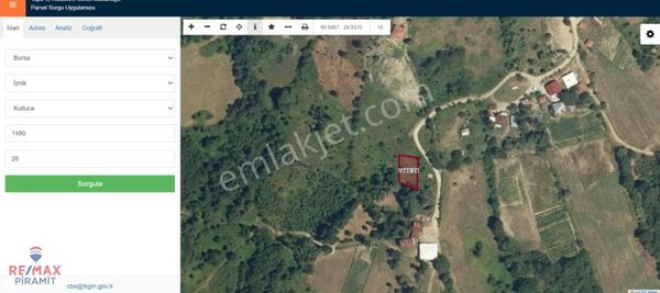 İznik Kutluca Mahallesi 440 M² Satılık İmarlı Arsa !!!