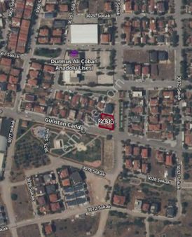 Denizli Bahçelievlerde 608m2 Köşe Başı Park Cephe Satılık Arsa