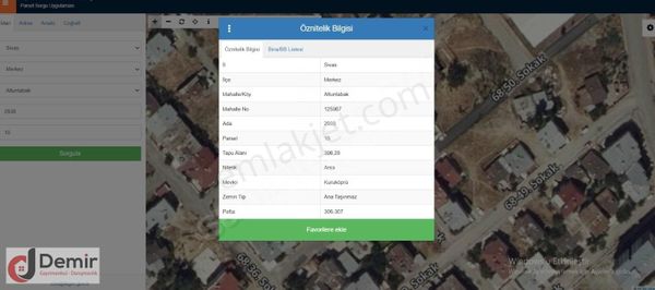 Demir Emlak Tan Diriliş Mahallesinde Satılık Arsa