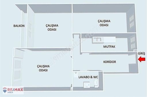 Remax Area'dan İzmir Yoluna Cephe İş Merkezinde Satılık Ofis