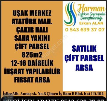Çakır Halı Saha Yakını Satılık Çift Parsel Köşe Ve Yanı