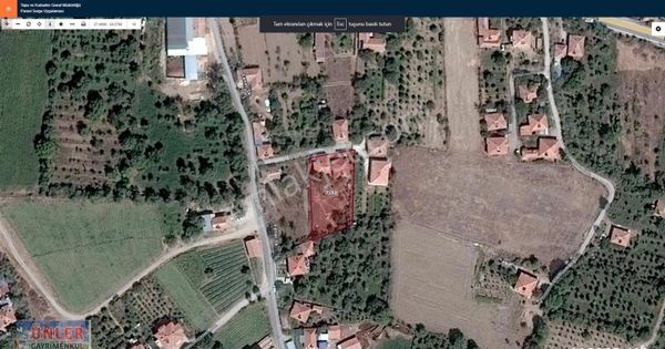 Çömlekçi Mahallesinde 1500 Metrekare Evli Bahçe Satılıktır