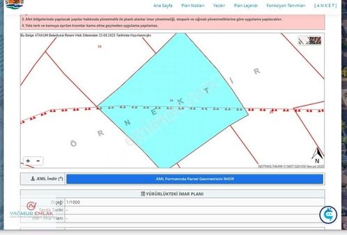 Atakum Sarıtaş Mah. Satılık 1930 M² İmar Sınırında Tarla