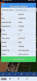 Yeşilhisar Kesikte Yola Cepheli Bağ