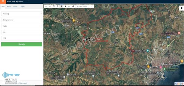 Tekirdağ Bıyıkali Göleti Yanında 5850m2 Satılık Tarla