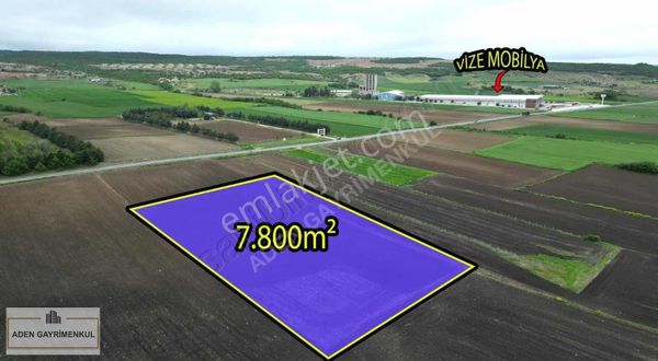 Vize Okçular 7.800m2 Müstakil Tapu Tarla