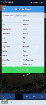 Ertaş Emlak Tan Atakum Köseli De Yatırımlık Tarla