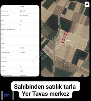 Dilek Gayrimenkul Den Satılık Tarla Tavas Merkezde
