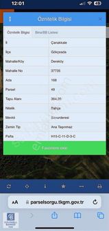 Çanakkale Gökçeada' Da Satılık Bahçe