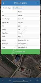 Niğde Merkez Aktaş Yenide Satılık Bağğ