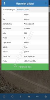 Niğde Merkez Aktaş Devlet De Satılık Arsa